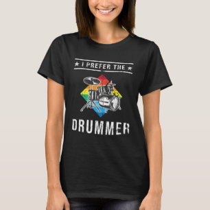 Drummers rocks on Drum and Drumsticks for Drummer T-Shirt