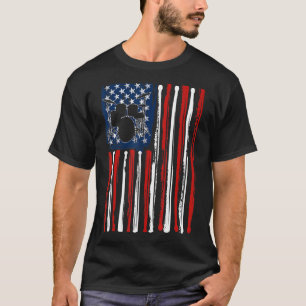 Drumming Drummer American USA Flag 4th Of July Men T-Shirt