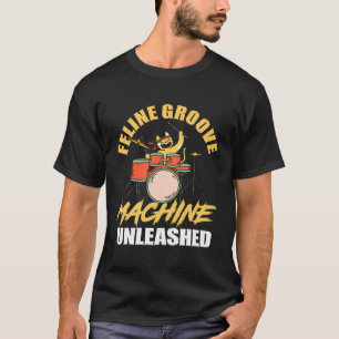 Drumming Drummer Cat Lover Percussion Percussionis T-Shirt