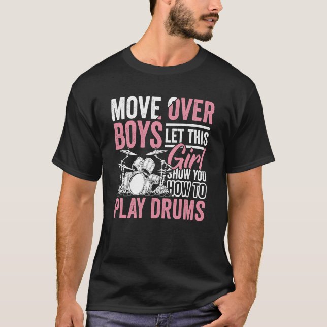 Drumming Player Apparel Drummer Quote Drumset for  T-Shirt (Front)
