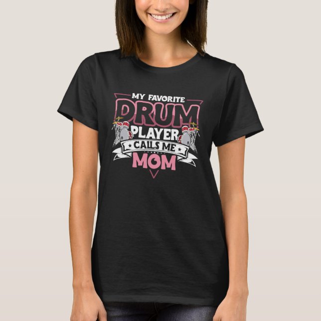 Drumming Player Apparel Drummer Quote Drumset for  T-Shirt (Front)