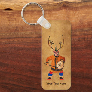 Drumming Shaman Keychain