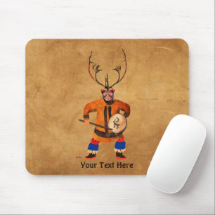 Drumming Shaman Mouse Pad