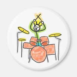 Drumming Stickman Magnet