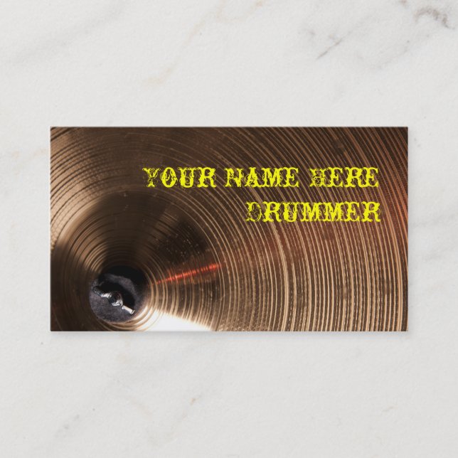 Drummner ou carte de visite de percussion (Devant)