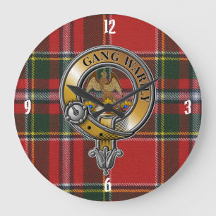 Drummond Tartan & Badge Large Clock