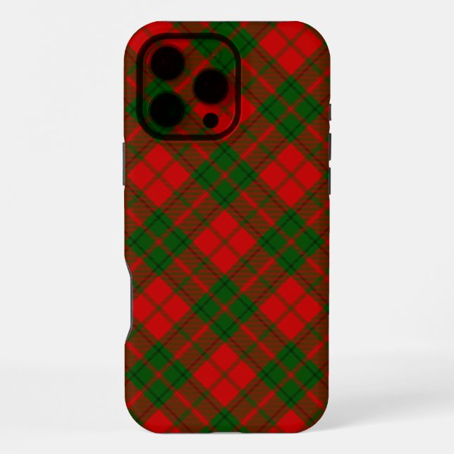 Drummond tartan red green plaid iPhone case (Back)