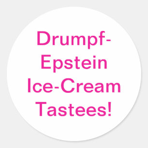Drumpf-Epstein Tastees Hankamer Artjunkhaus Comic Classic Round Sticker