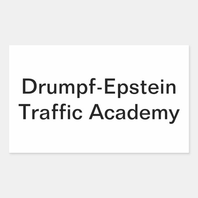 Drumpf-Epstein Trafficking Hankamer Artjunkhaus Sticker (Front)