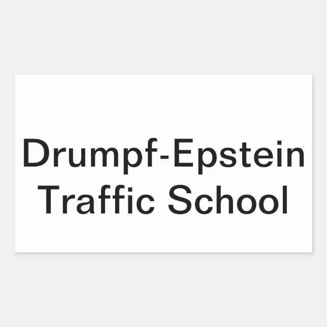 Drumpf-Epstein Trafficking Hankamer Artjunkhaus Sticker (Front)
