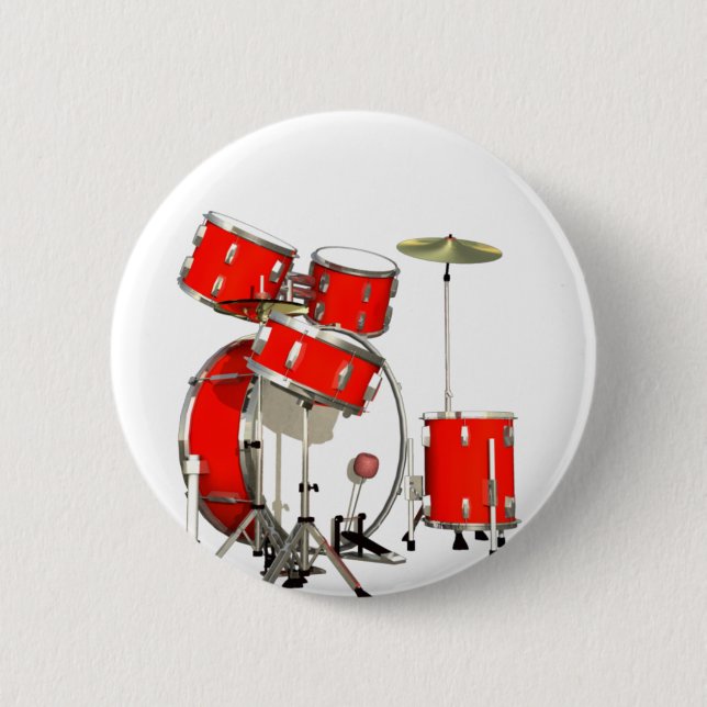 Drums 2 Inch Round Button (Front)