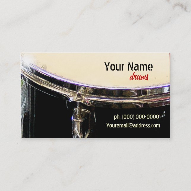 Drums Business Card (Front)