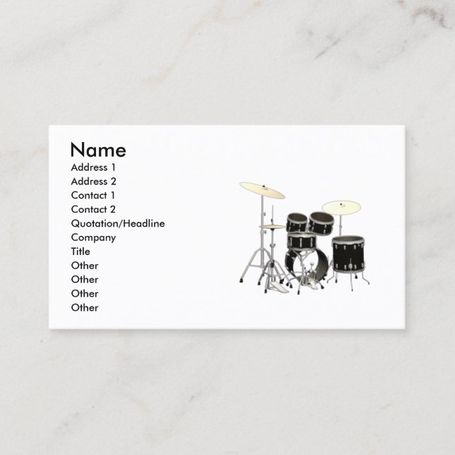 drums business card (Front)
