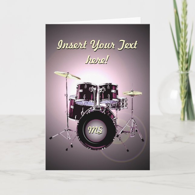 Drums (customizable) card (Front)