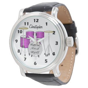 Drums Design Just Add Name Watch