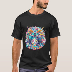 Drums Drummer Band Drumset Drum Set Long Sleeve T  T-Shirt