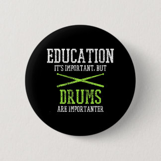 Drums Drummer Drumming Drum Set Drumsticks 2 Inch Round Button