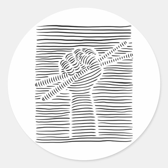 Drums Drumsticks Drummer Classic Round Sticker (Front)