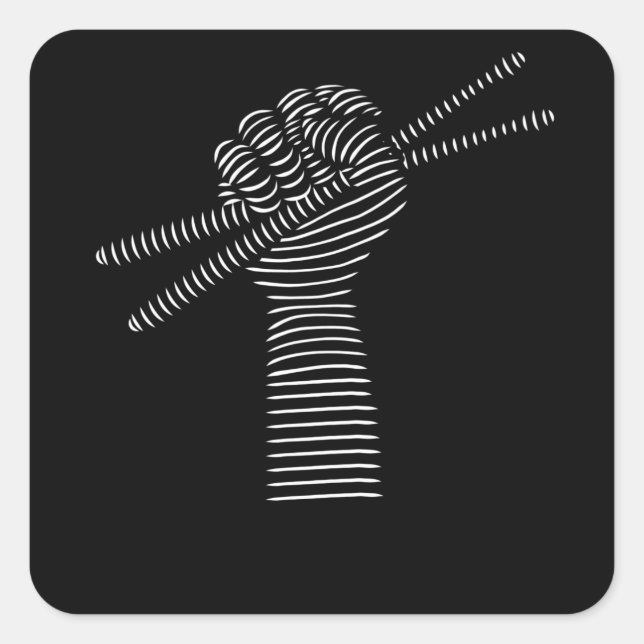 Drums Drumsticks Drummer Square Sticker (Front)