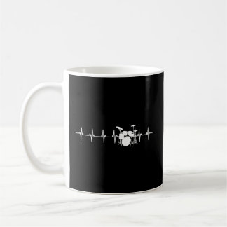 Drums Heartbeat For Drummers Percussionists Drum Coffee Mug