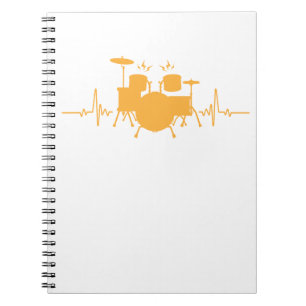 Drums Heartbeat - Funny drummer Notebook