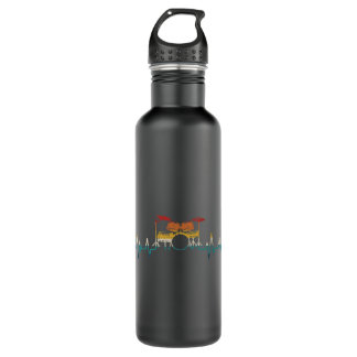 Drums Heartbeat Rock Music Lover 710 Ml Water Bottle