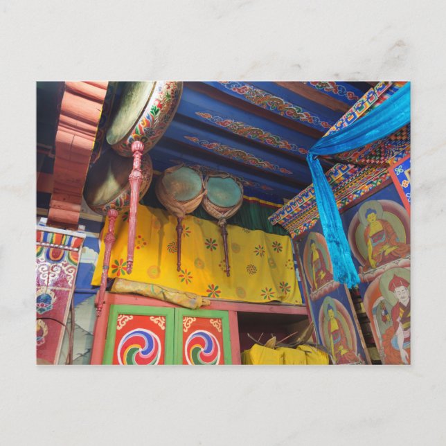 Drums Inside A Temple Postcard (Front)