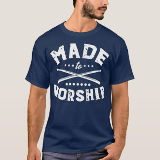Drums Jesus Worship Band Drumming Gifts Drummer T-Shirt