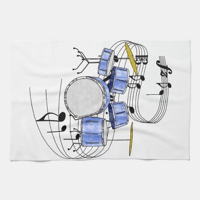 Drums Kitchen Towel (Horizontal)