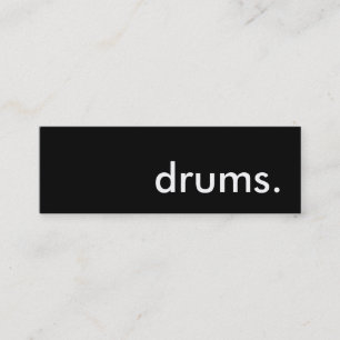 drums. mini business card