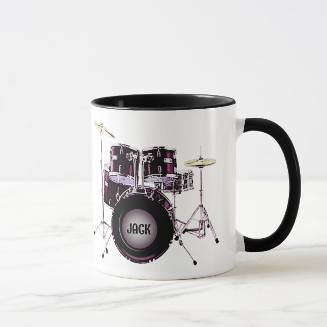 Drums Mug with ýour text (Right)