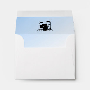 Drums Music Design Blue Envelope