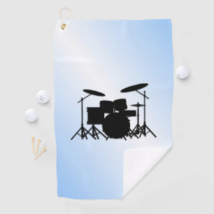Drums Music Design Blue Golf Towel