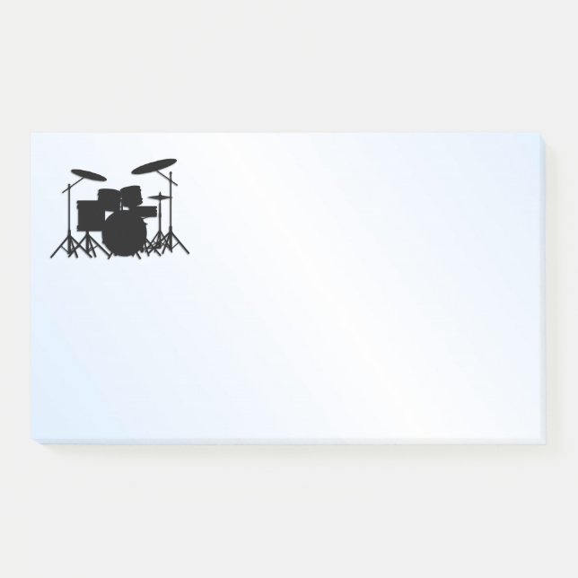 Drums Music Design Blue Post-it Notes (Front)