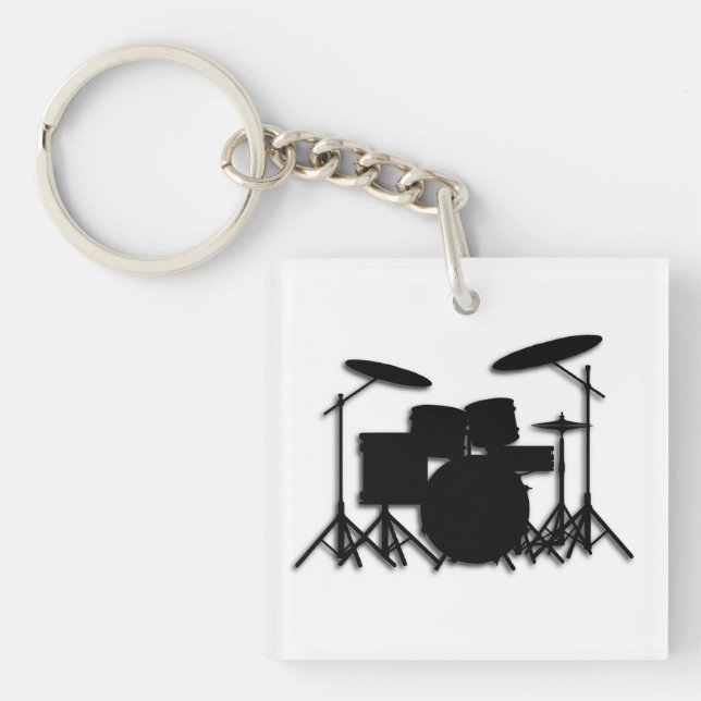 Drums Music Design Keychain (Front)