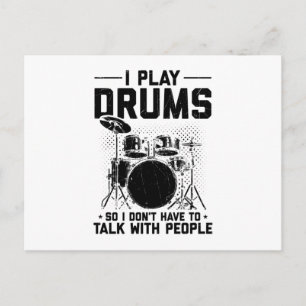 Drums   Musical Instrument Drummer Gift Postcard