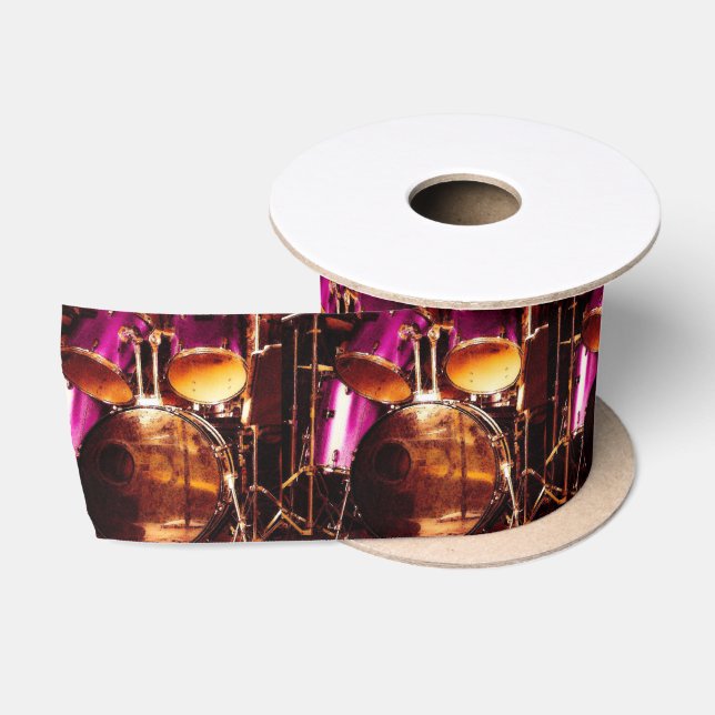 Drums, outdoor jam satin ribbon (Spool)