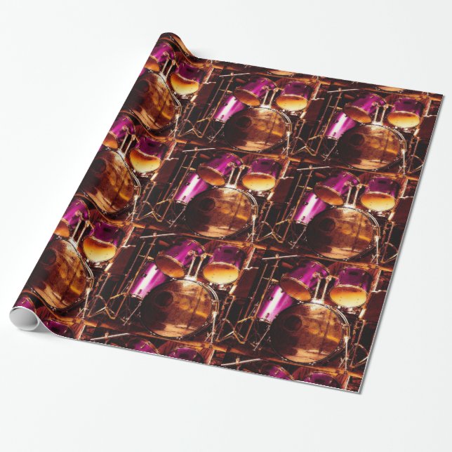 Drums, outdoor jam wrapping paper (Unrolled)