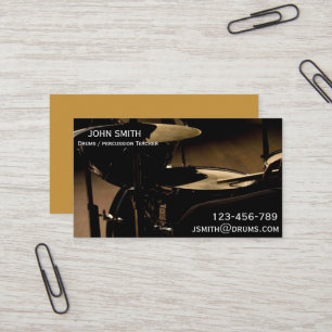 Drums / Percussion Teacher or tutor Business Card