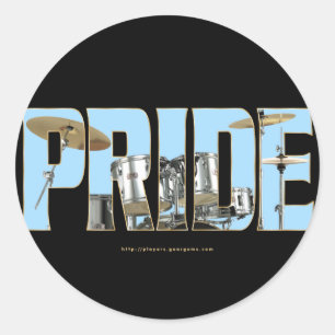 Drums PRIDE Classic Round Sticker