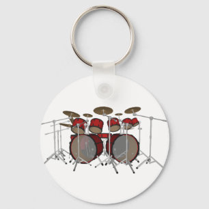 Drums: Red Drum Kit: 3D Model: Keychain
