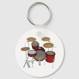 Drums: Red Drum Kit: 3D Model: Keychain