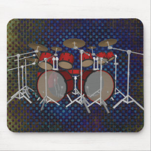 Drums: Red Drum Kit: 3D Model: Mousepad
