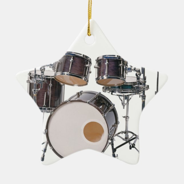 Drums Tools Percussion Music Concert Ceramic Ornament (Front)