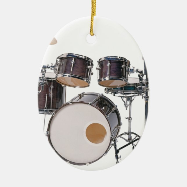 Drums Tools Percussion Music Concert Ceramic Ornament (Front)