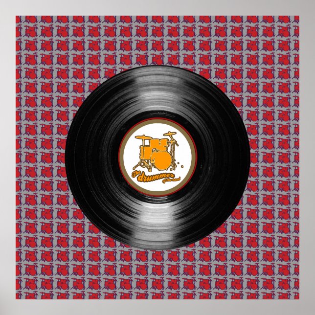 drums vinyl record decor walls (Front)