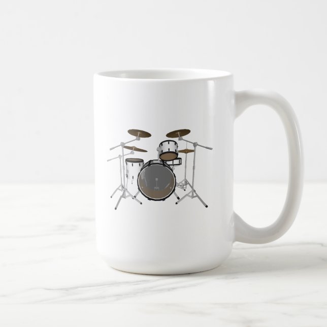 Drums: White Drum Kit: 3D Model: Coffee Mug (Right)