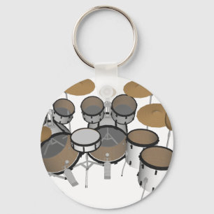 Drums: White Drum Kit: 3D Model: Keychain