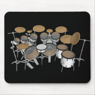 Drums: White Drum Kit: 3D Model: Mousepad