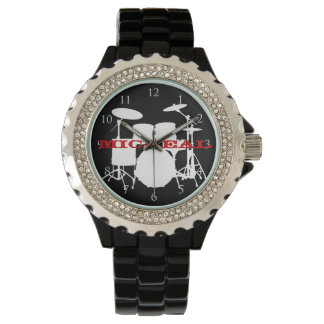 Drums with Numbers and Custom Name Watch